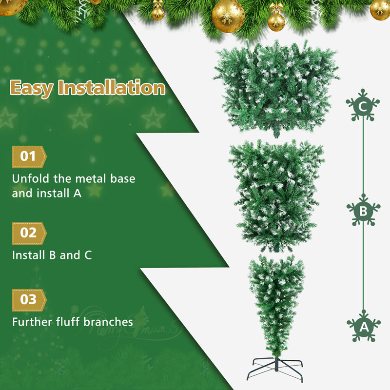 Arbre de Noël cachemire vert 7,5 pi avec 400 lumières DEL
