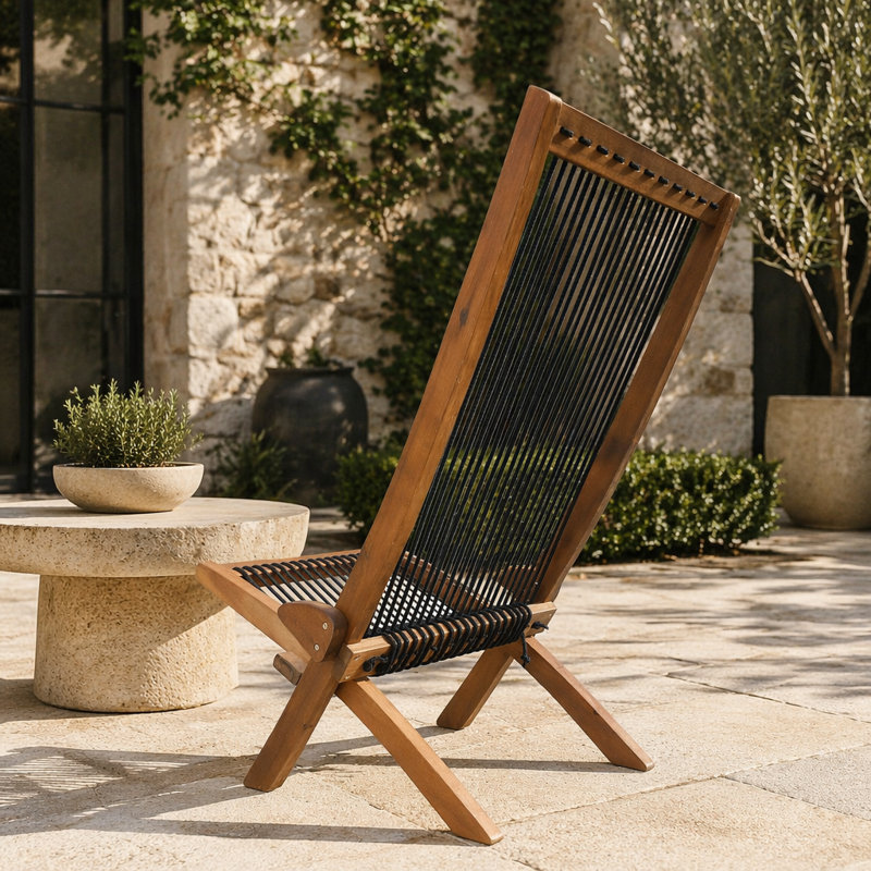 Chaise pliante en bois