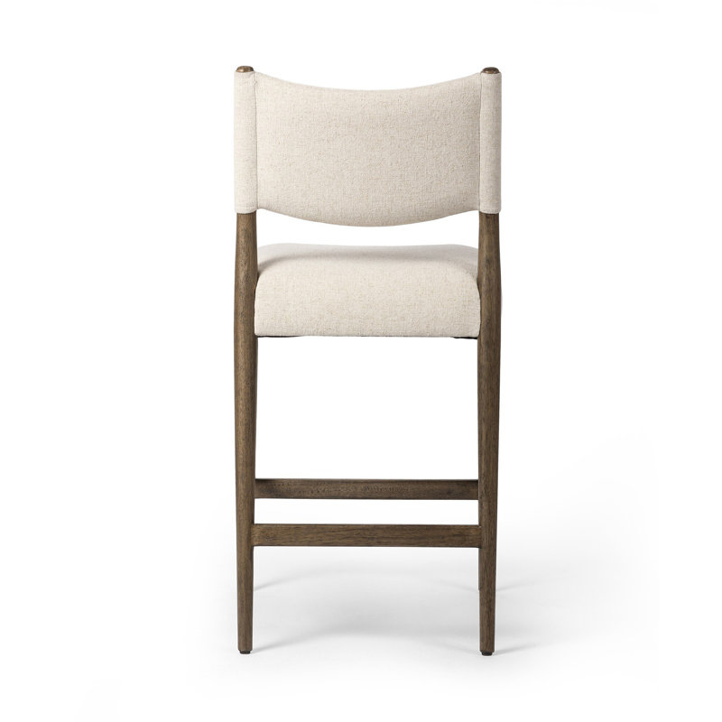 Tara Upholstered Stool, Medium Brown, Antwerp Natural