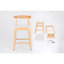 Tabourets de comptoir en bois massif de style moderne Mid-Century 24 po, tabourets de comptoir rembourrés avec pieds en bois pour îlot de cuisine Bar (structure et coussin)-1731675946-1731675945