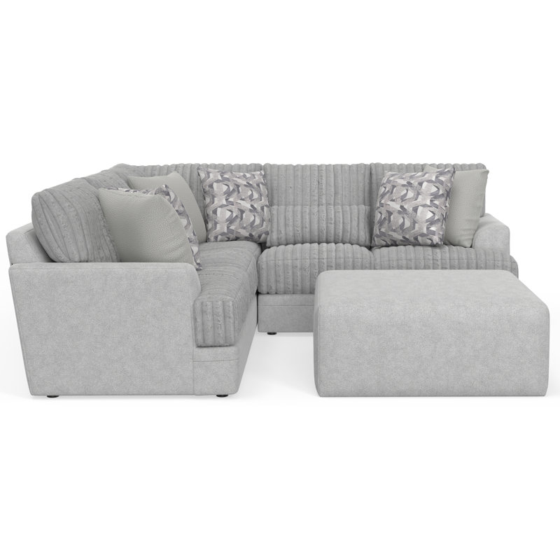 Titan - 2Pc Sectional With Comfort Coil Seating, 40" Cocktail Ottoman And 8 Accent Pillows Included