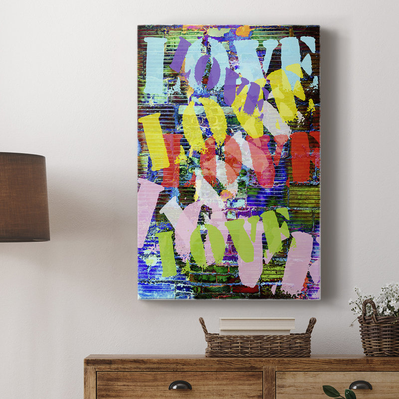 Graffiti Love I -Custom Wrapped Gallery Cavas