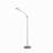 White Metal with Side Table LED Floor Lamp