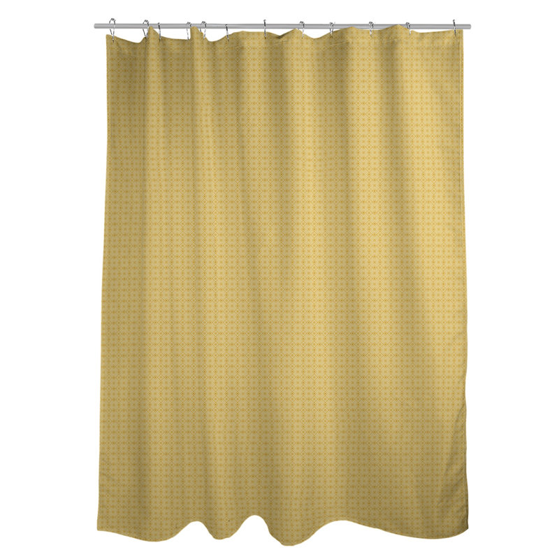 Rideau de douche simple Katelyn Elizabeth, Jaune