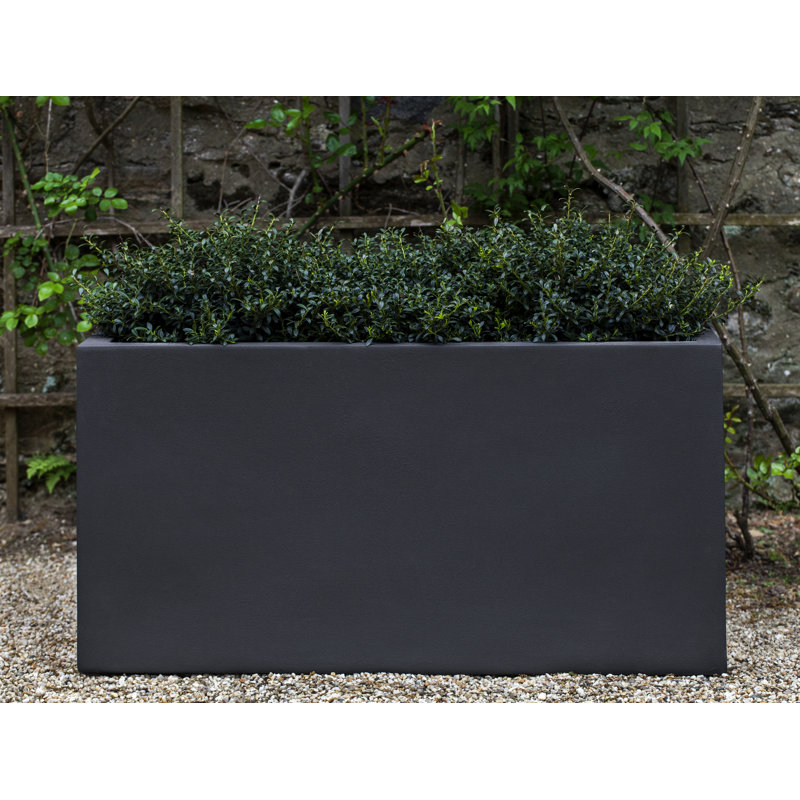 Sandal Handmade Planter, Onyx Black Lite, 47.25" W x 17.75" D x 17.75" H