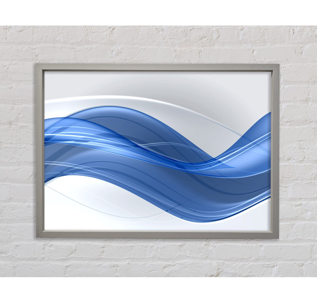 The Flow of Blue Serenity - Einzelner Bilderrahmen Kunstdrucke auf Leinwand