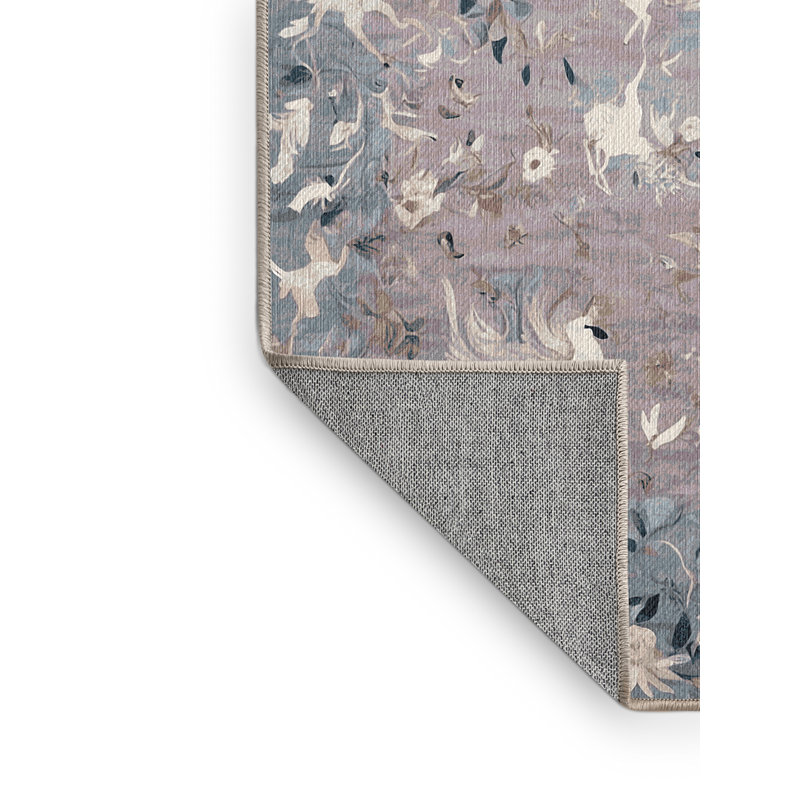 Tapis beige lavable à la machine, Rectangle de 5 pi x 8 pi