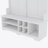 Modern Hallway Hall Tree With Metal Hooks And Storage Space, Multi-Functional Entryway Coat Rack With Shoe Cubbies, White-613365334