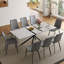 Ensemble de table de salle à manger extensible avec rallonge rétractable, base en X robuste et chaises confortables pour les petits espaces-1029058263-1029058266