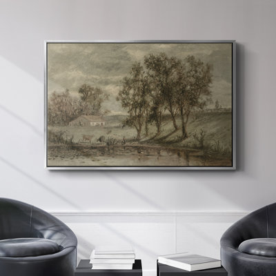 Vintage Landscape -DCCXXXVIII Framed Gallery Wrapped Canvas