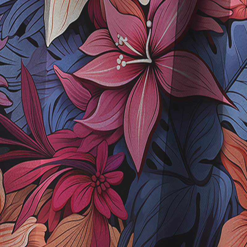 Motif tropical Coral Mirage Ii, L 52 po x L 90 po