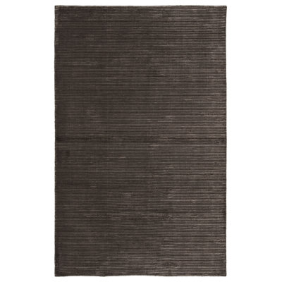 Tapis gris en laine / soie tissé à la main Nico