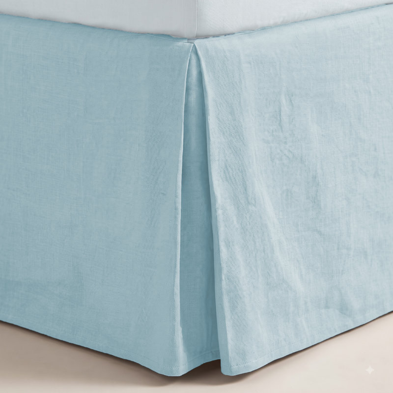 100% French Linen Bedskirt, Queen, Wave