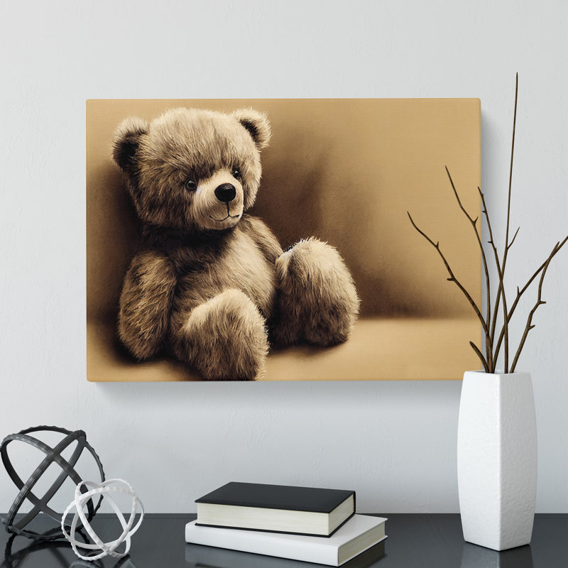 Sensational Teddy Bear - Wrapped Canvas Print, 35cm H x 50cm W x 3cm D
