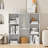 8-Cube Bookcases, Closed Back Bookshelf Storage Unit, Style Cabinet for Living Room Bedroom Office-916077977-916077976