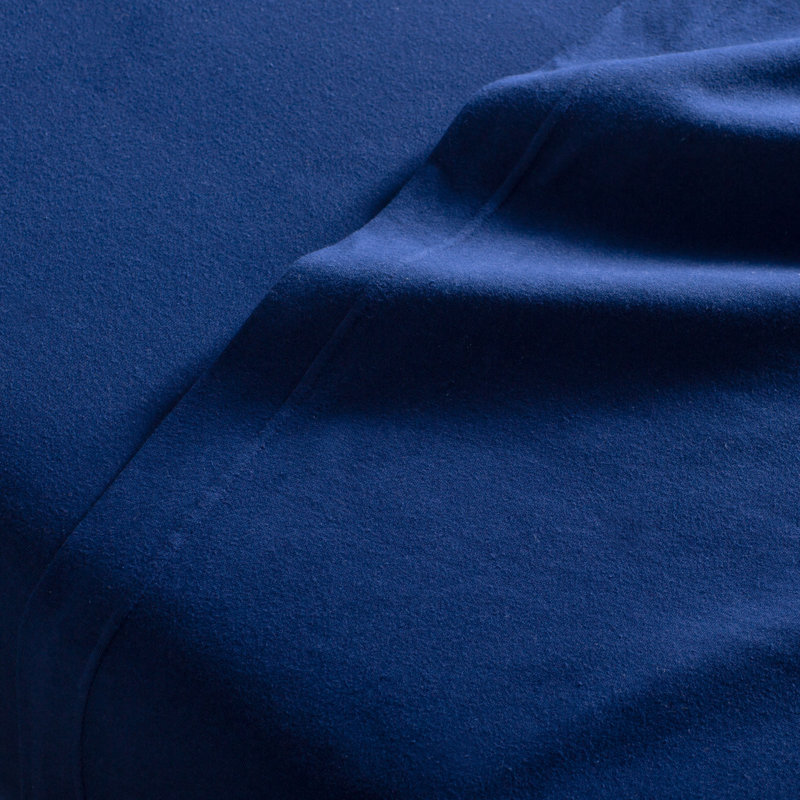 100% Cotton Jersey Knit Sheet Set, Twin, Navy