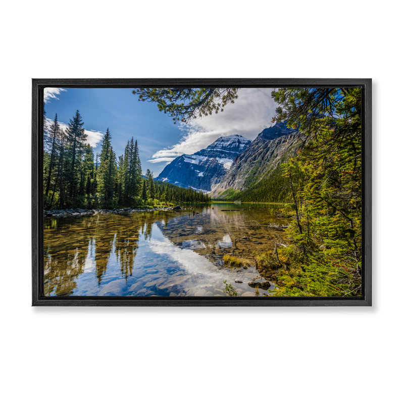 «Mountain Valley's Stream Floater» par Marty Hulsebos, Cadre flottant noir de jais, H 21 po x l 31 po