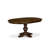 5 Piece Dinette Set, A Solid Wood Kitchen Table with Extension Leaf and Pedestal Base, 4 PU Leather Kitchen Chairs, Panel Back, Espresso Finish-310544006