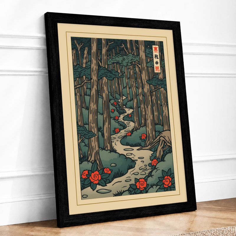 Rest By Flowing Water Japandi - Print, Black, A3 - 42.0 x 29.7 cm