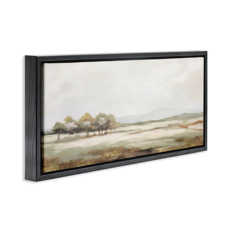 Art mural sur toile flottant avec paysage champêtre isolé, design par Irena Orlov, H 11 po x l 25 po
