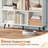 8 Cube Bookcase 3-Tier Modern Storage Organizer w/ 5 Metal Legs Bookshelves