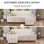 Canapé modulaire en forme de L de 82 po, canapé-lit escamotable pour salon, canapé à assise profonde en chenille modulaire, méridienne réversible, rangement, poches latérales-892492237