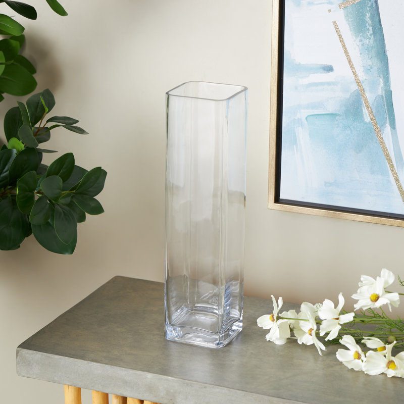 Grand vase décoratif en verre Cole and Grey, H 15,8 po x l 4,1 po x P 4,1 po