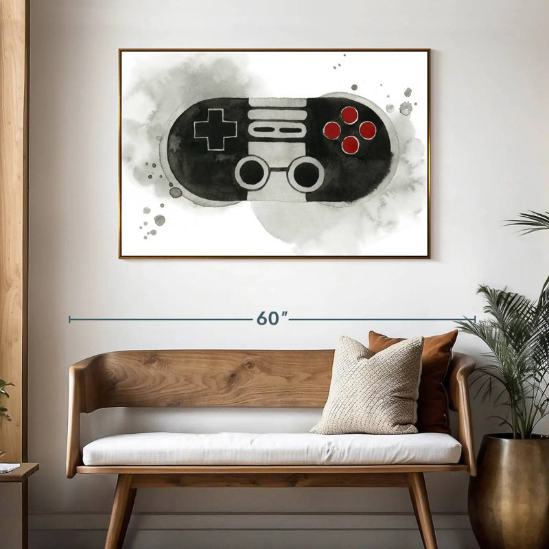 Gamer IV, 46 po x 31 po, Cadre flottant doré