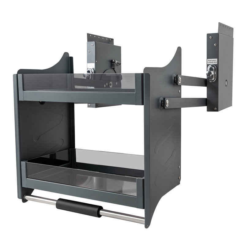 2-Tier Pull Down Shelf Upper Kitchen Wall Cabinet Storage Organizer