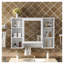 Armoire à pharmacie 42 po 3 en 1 avec porte à fermeture douce - armoire à pharmacie murale avec tablette réglable pour meuble-lavabo, armoire de rangement moderne en bois massif blanc