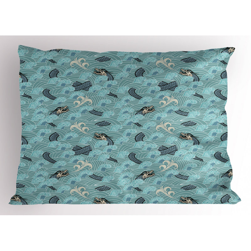 Tea Polyester Machine Printed Sham Set, Twin