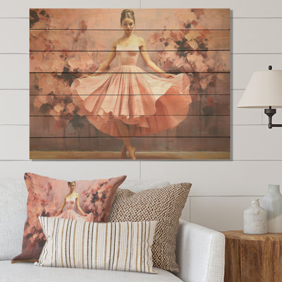 Pink En Pointe Elegance Dance - Ballet sur bois
