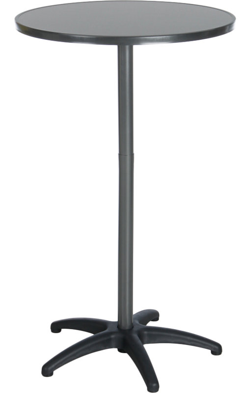 Duo Bar Table Round Adjustable 70 Cm, Anthrazite