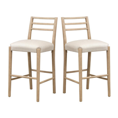 Tabouret de bar avec dossier échelle (ensemble de 2)