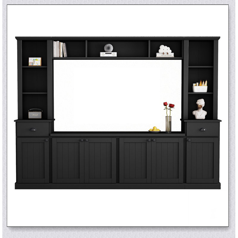 Meuble télé minimaliste avec pont pour téléviseur de 70 po ou moins Minimalist Entertainment