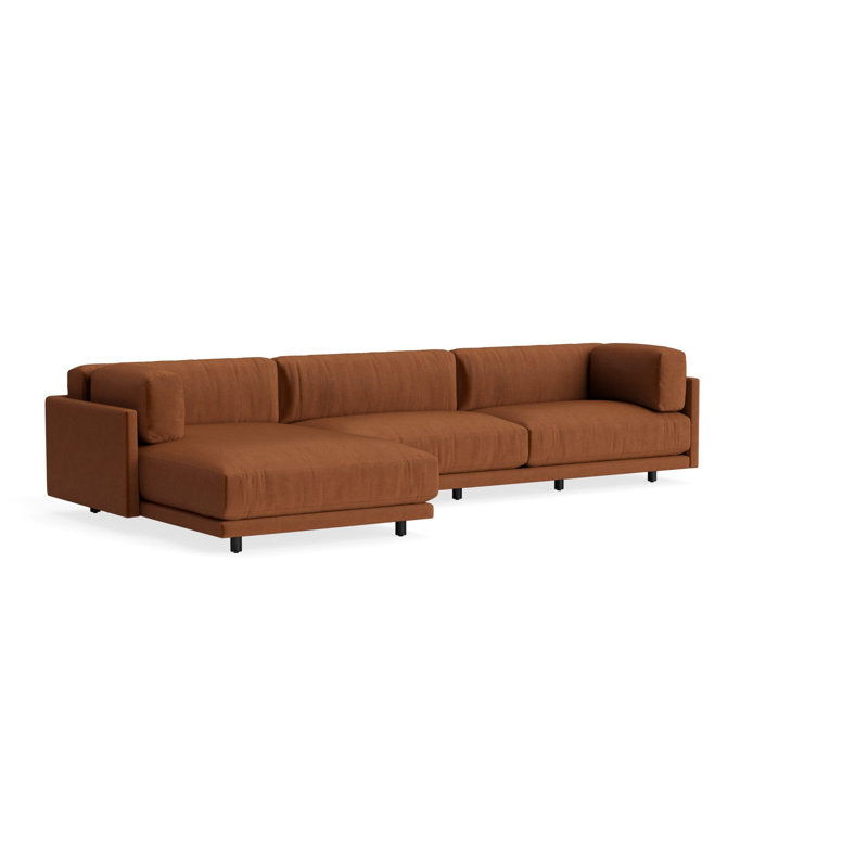 MTO - Sunday Sofa w/ Chaise, Copper Velvet, Left