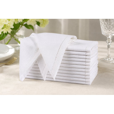 White Cotton Cloth Dinner (16x16 ),Machine Washable Napkins