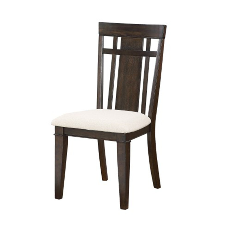 Ensemble de 2 chaises d'appoint en bois Beige Classic Look