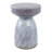 Iridescent Glass Accent Table with Artistic Design and Sturdy Base.