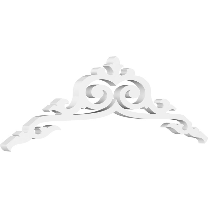 Pignon en PVC de qualité architecturale Baile, H 10,5 po x l 36 po x P 1 po, 7 / 12