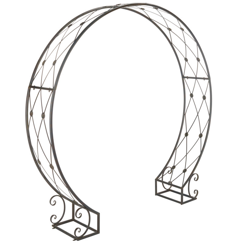 17'' W x 80'' D Iron Arbor, Antique Black