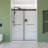 Molly 60" W X 32" D X 76" H Frameless Shower Door Rectangular Shower Kit In Chrome With Rain Drop Glass Finish-123408439