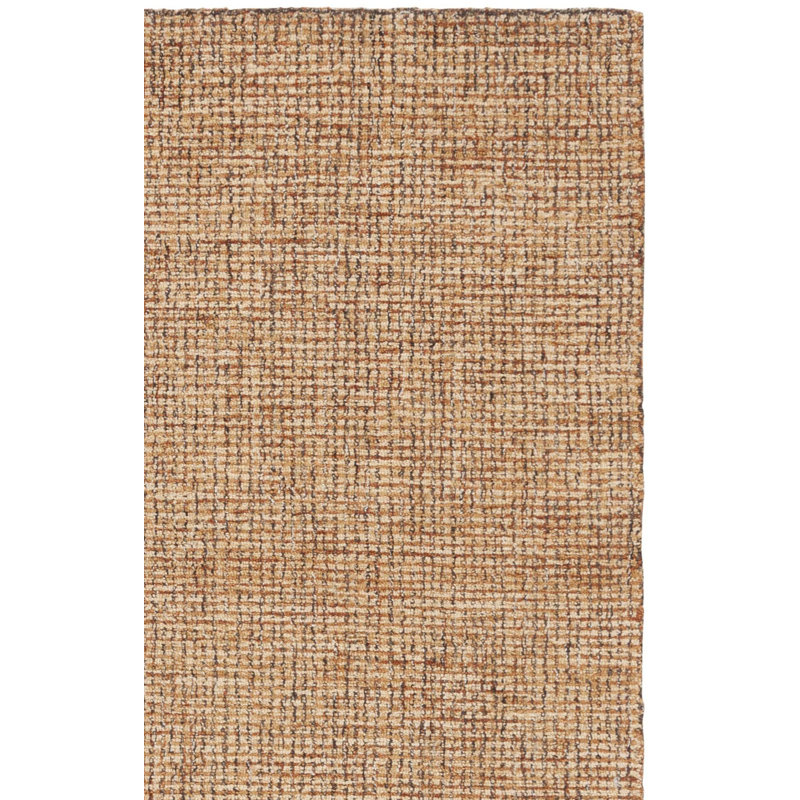 Pine 704 Hand Tufted Wool/Cotton/Latex No Pattern Rug in Natural/Gold, Rectangle 3' x 5'