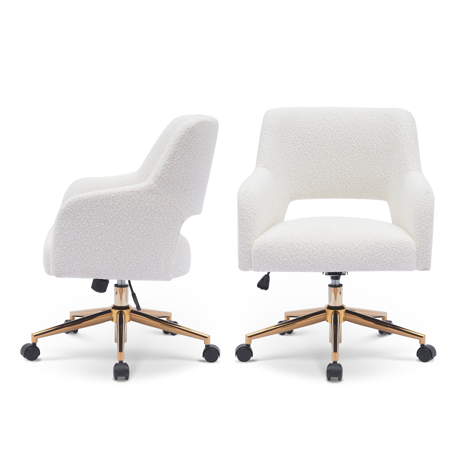 Swivel Office Chair, Cream