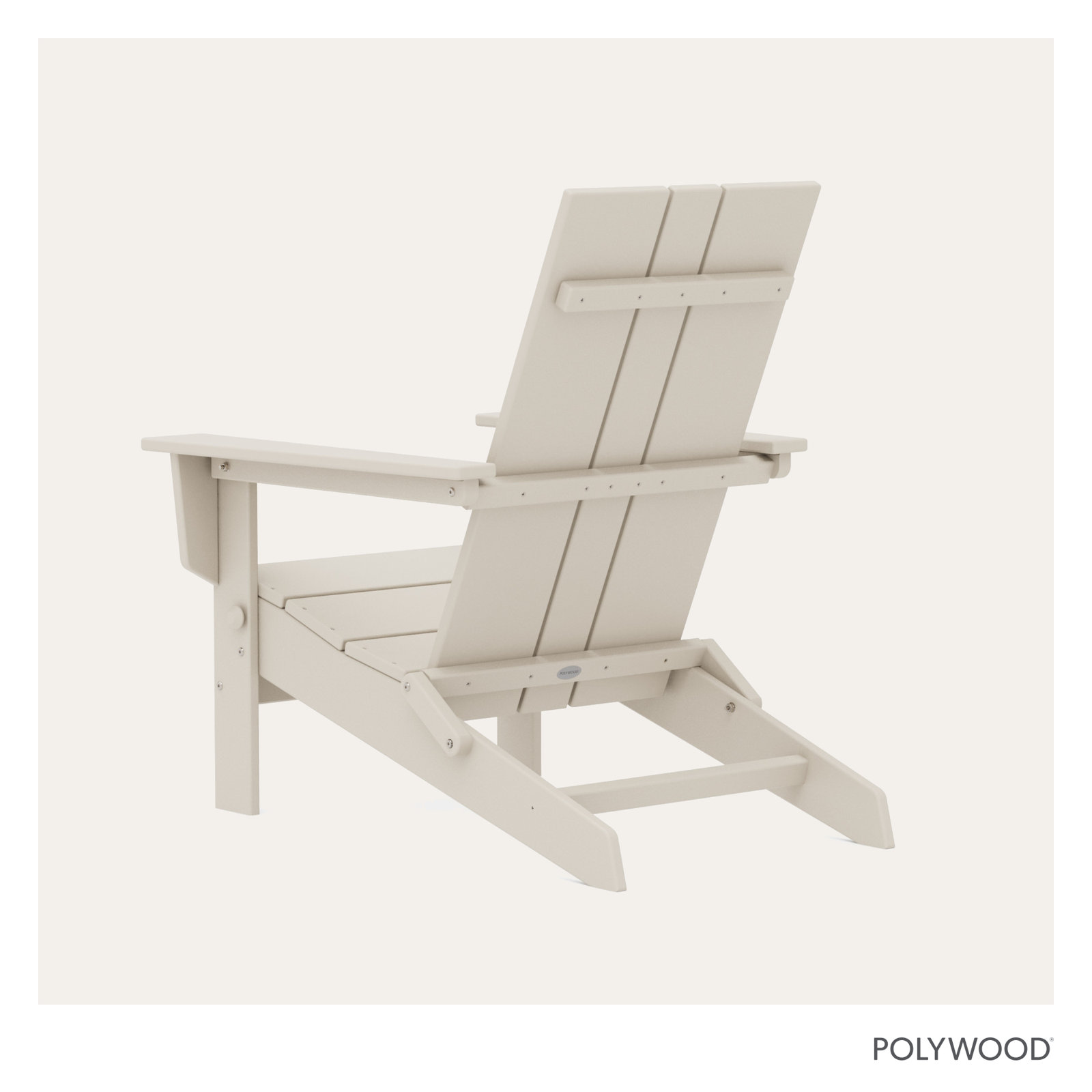 POLYWOOD® Folding Adirondack Chair, Cream