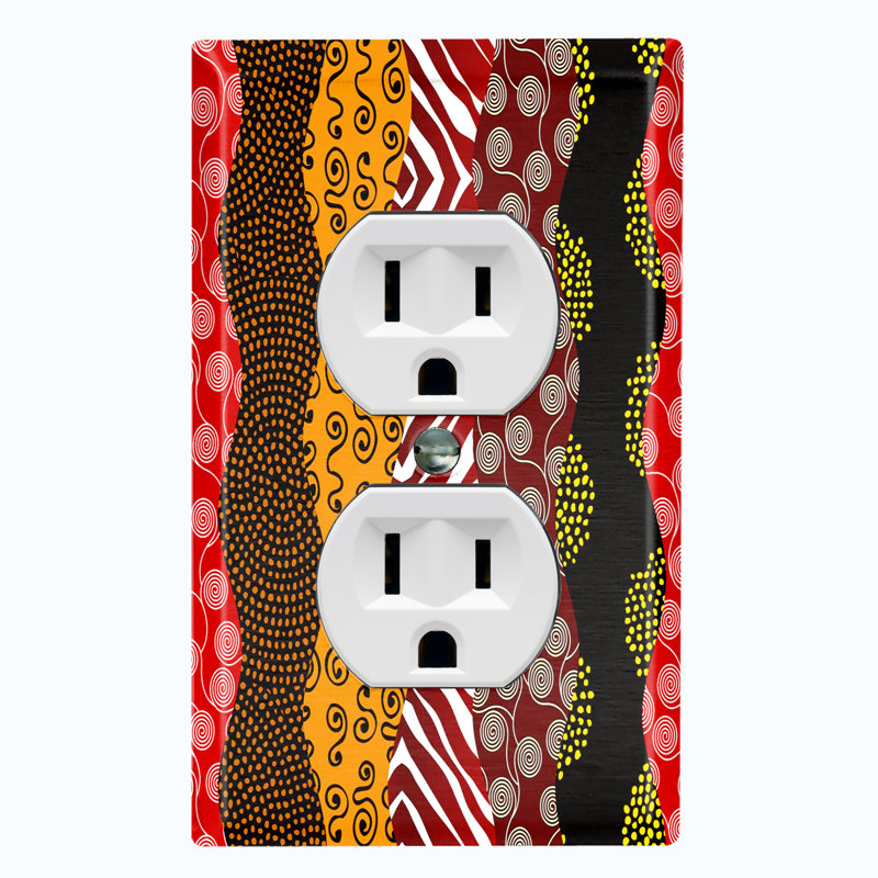 Patterned 1 - Gang Toggle Light Switch Standard Wall Plate