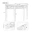 Distinctive Features Of Pine Veneer Console Table With Vertical Stripe Drawer Fronts And Four Legs-852979544