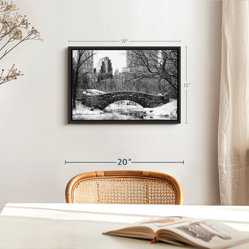«Central Park BW Wall Art», H 13 po x l 19 po