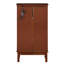 Vitrine en bois de cerisier avec tablettes réglables et miroir de style classique-801617156