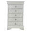 Commode verticale à 5 tiroirs avec façade texturée et poignées décoratives-1895305945